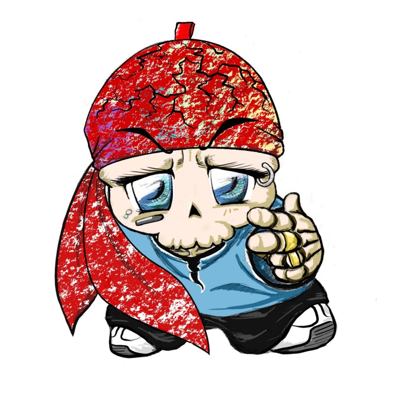 HIP 스켈렉톤 캐릭터 키링 